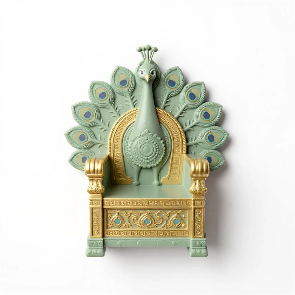 Peacock-throne isolated on a white background