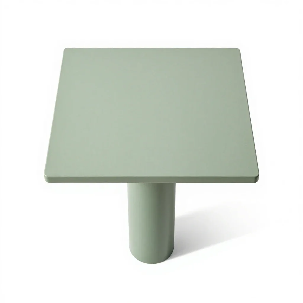 Pedestal table isolated on a white background