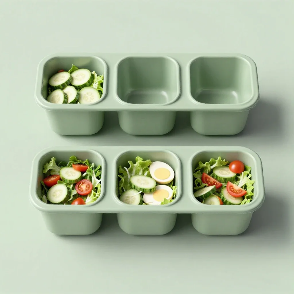 Salad bar isolated on a white background