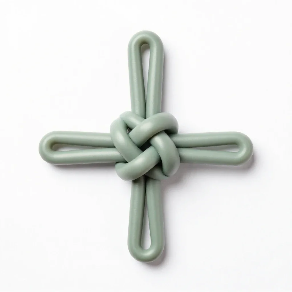 Barrel knot isolated on a white background