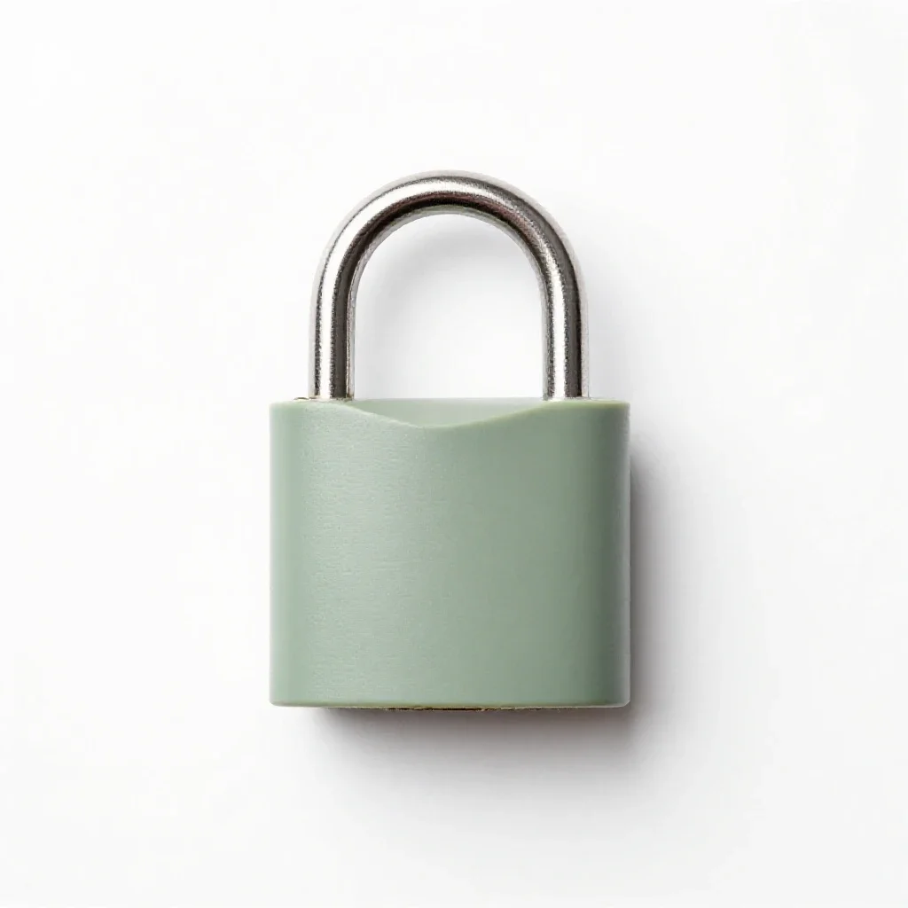 Cylinder lock isolated on a white background