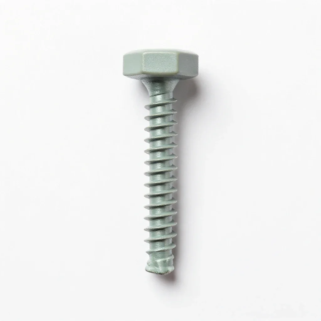 Lag screw isolated on a white background