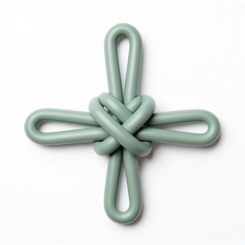 Loop knot isolated on a white background
