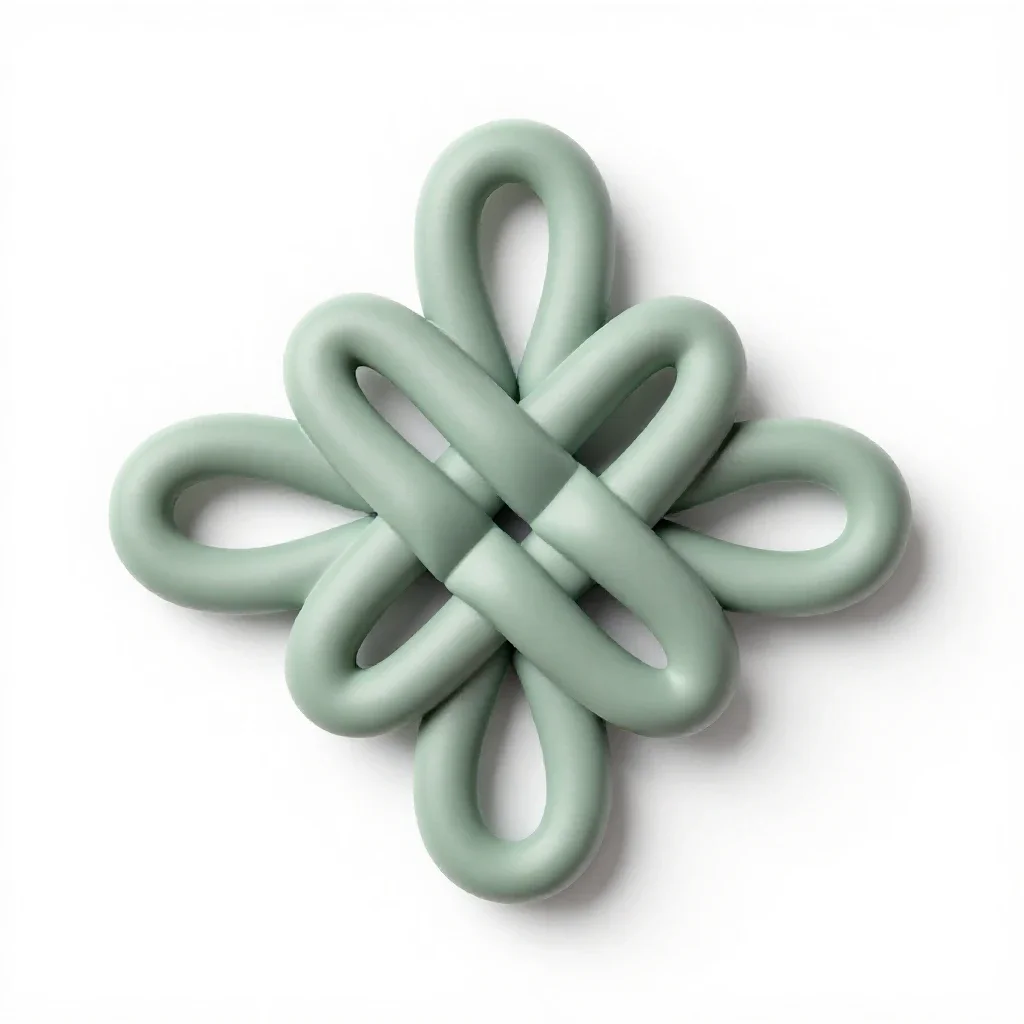 Love knot isolated on a white background