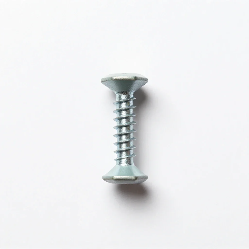 Metal screw isolated on a white background