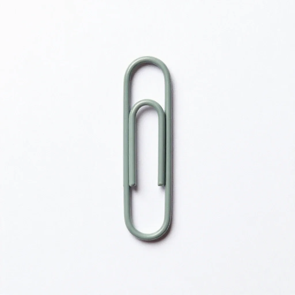 Paper clip isolated on a white background