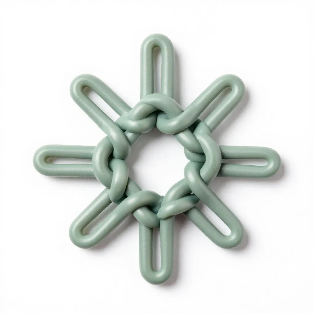 Reef knot isolated on a white background