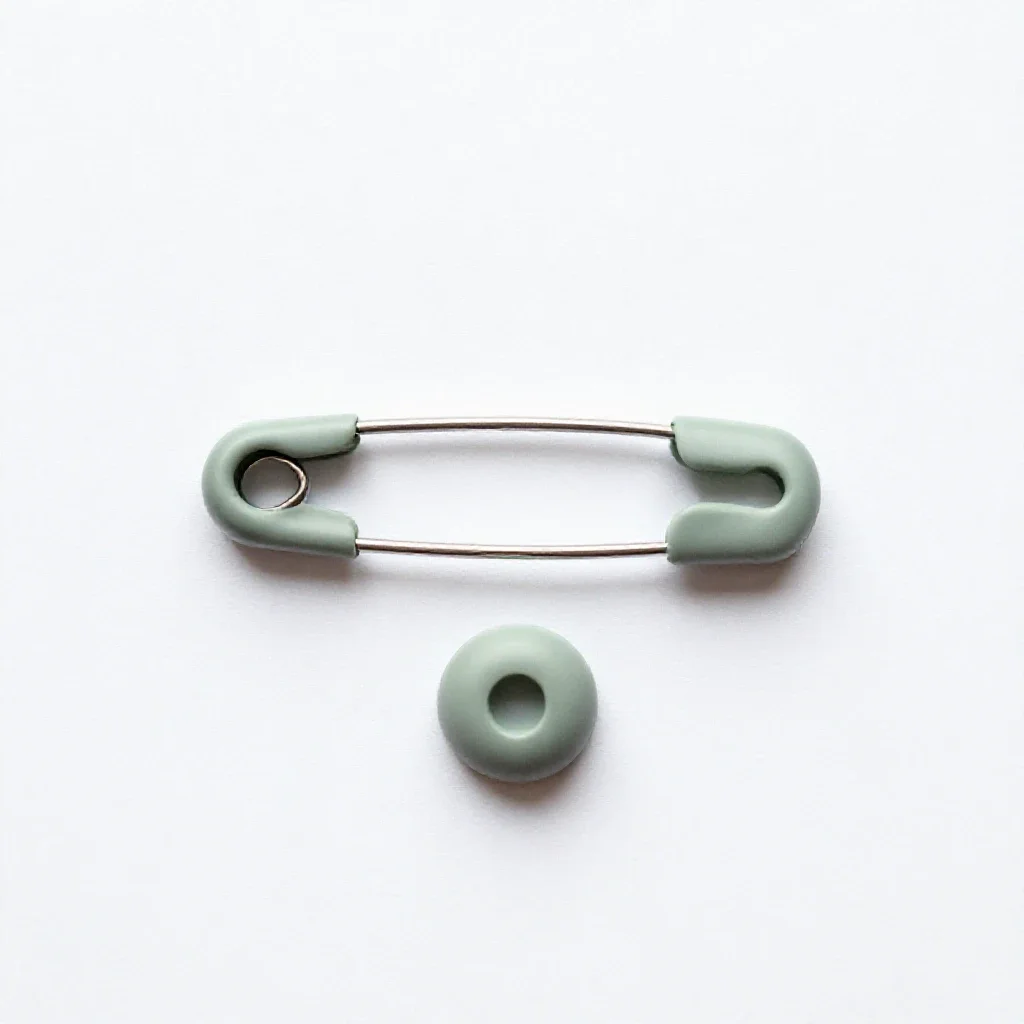 Safety pin isolated on a white background