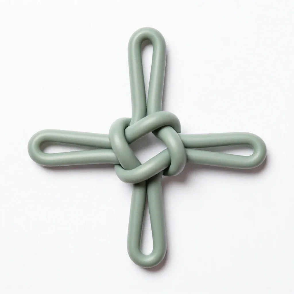 Stopper knot isolated on a white background