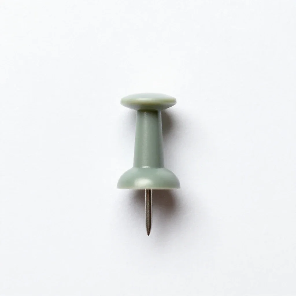 Straight pin isolated on a white background