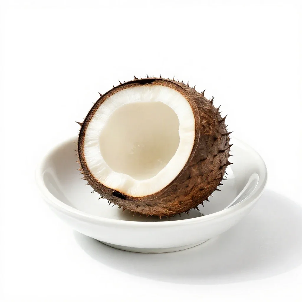Babassu nut isolated on a white background