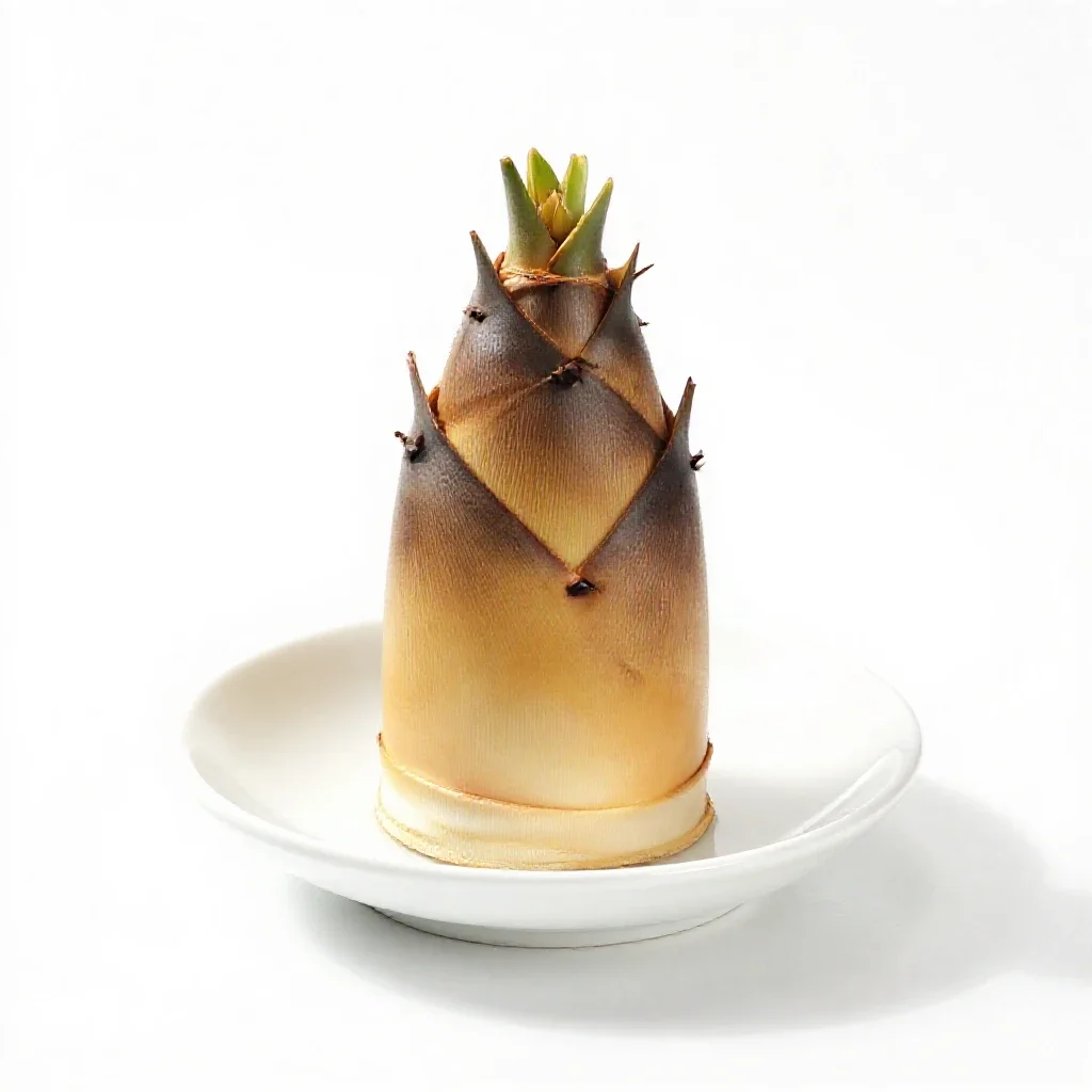 Bamboo shoot isolated on a white background