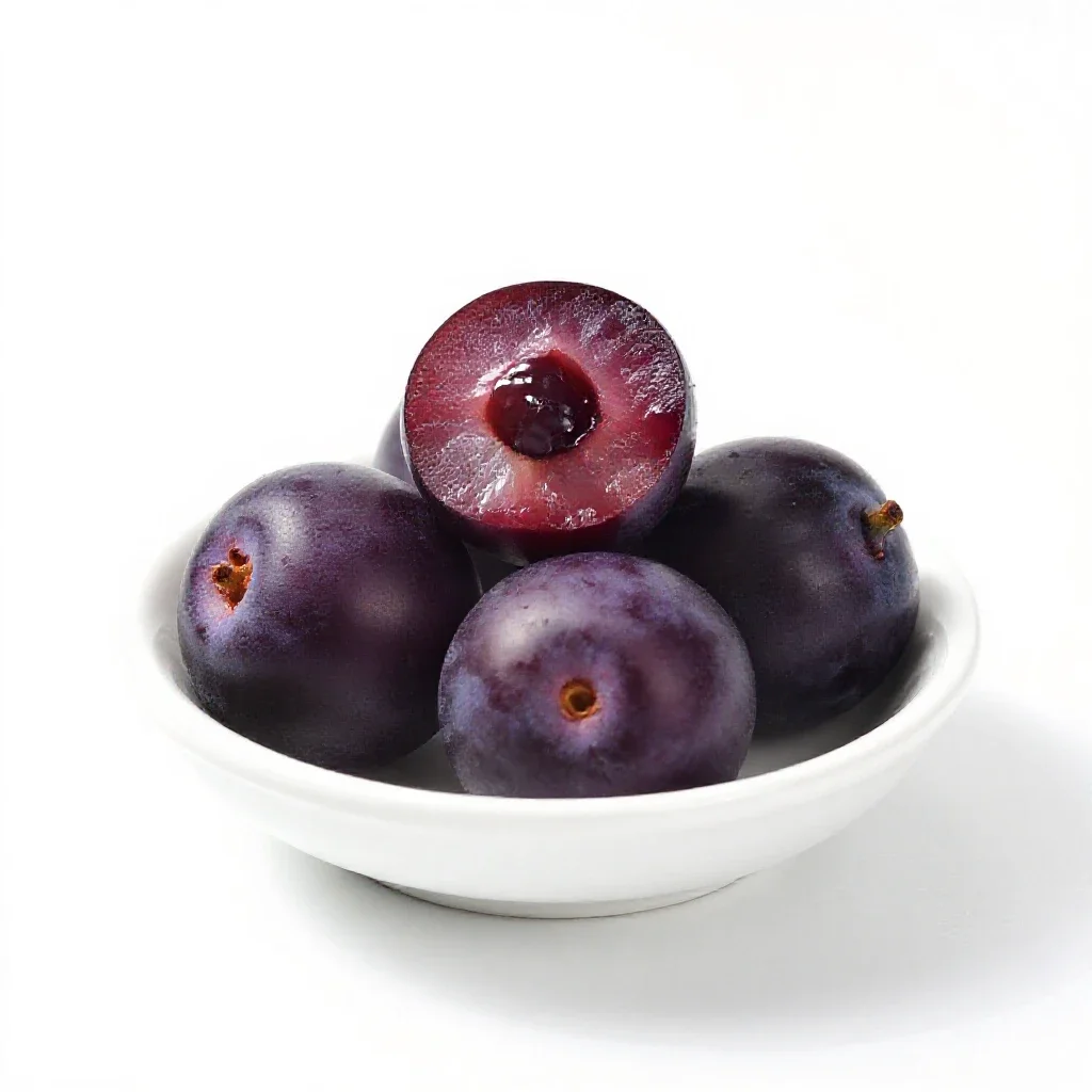Beach plum isolated on a white background