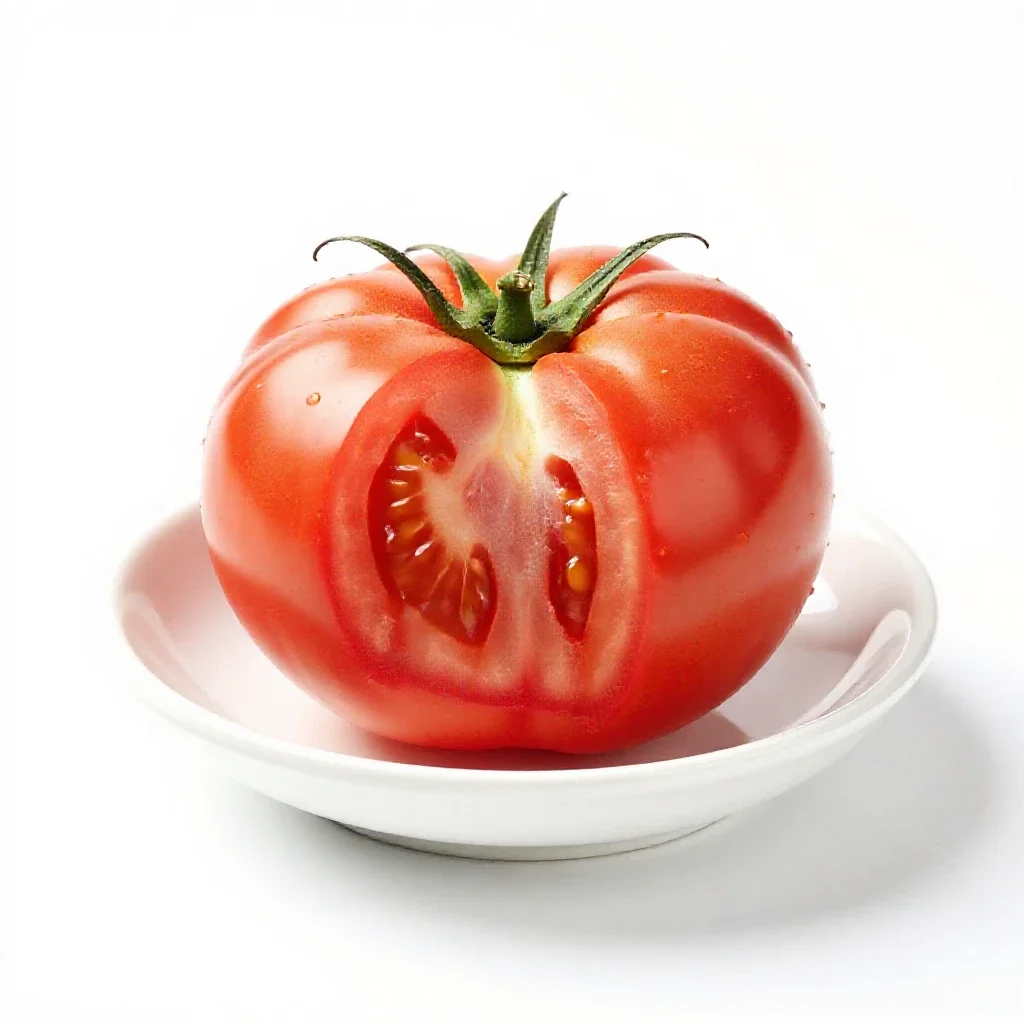 Beefsteak tomato isolated on a white background