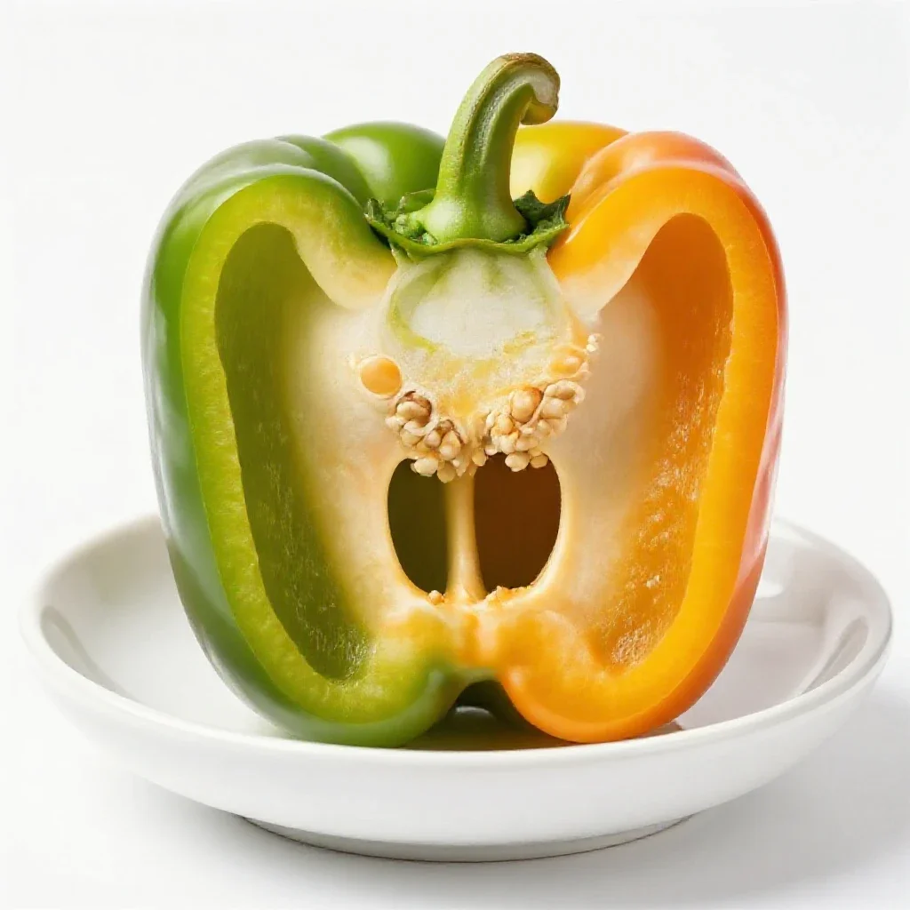 Bell pepper isolated on a white background