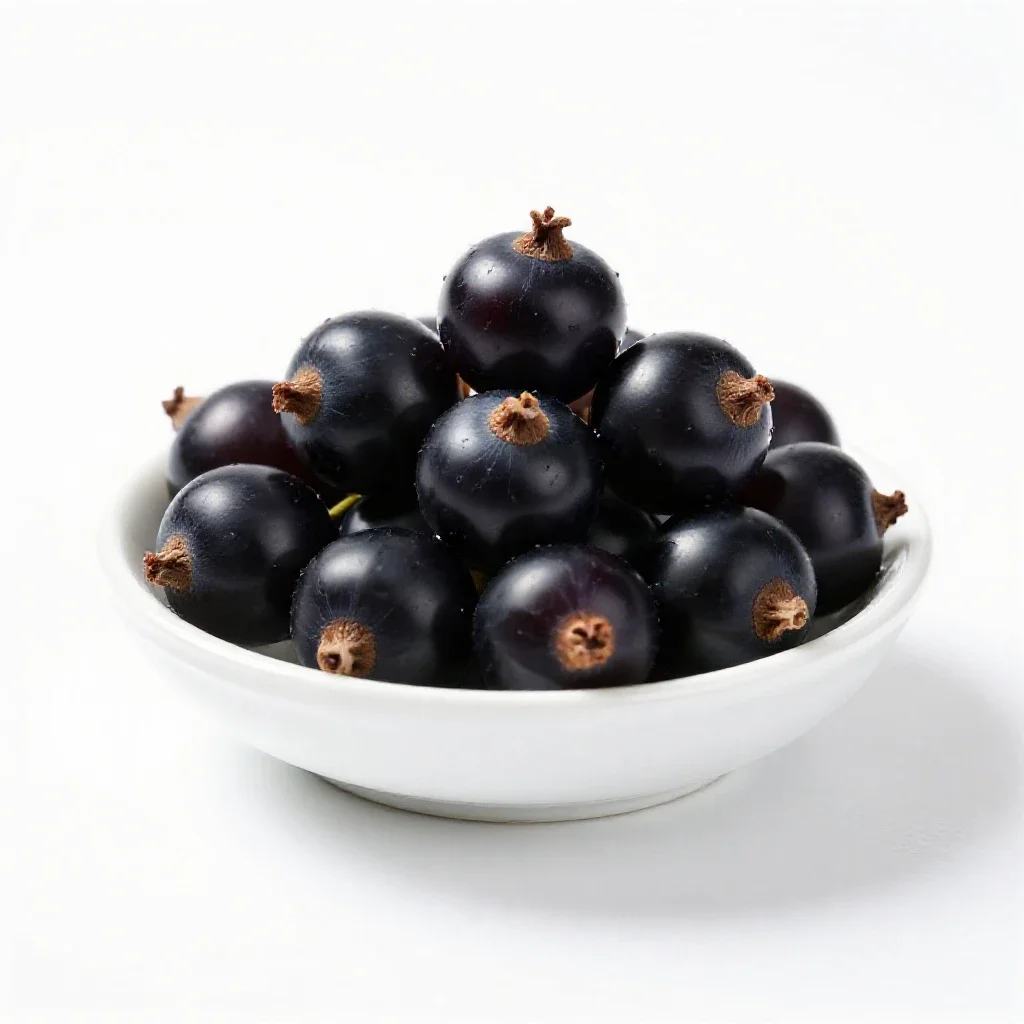 Black currant isolated on a white background