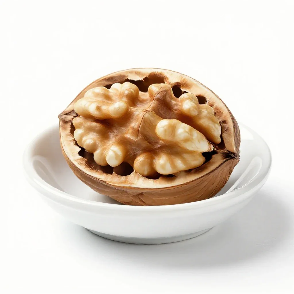 Black walnut isolated on a white background