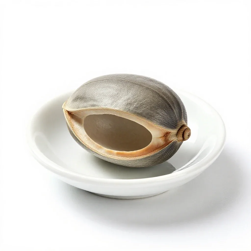 Bonduc nut isolated on a white background