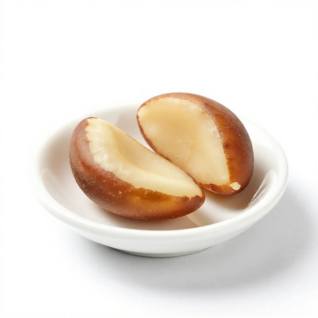 Brazil nut isolated on a white background