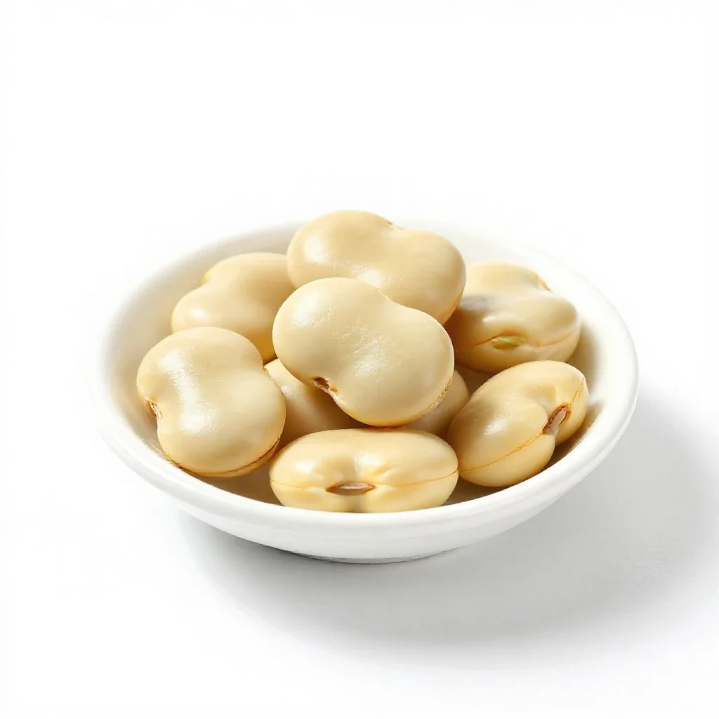 Broad bean isolated on a white background