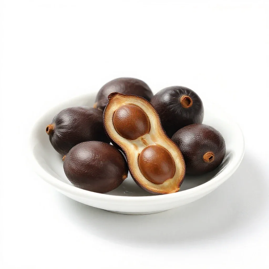 Calabar bean isolated on a white background