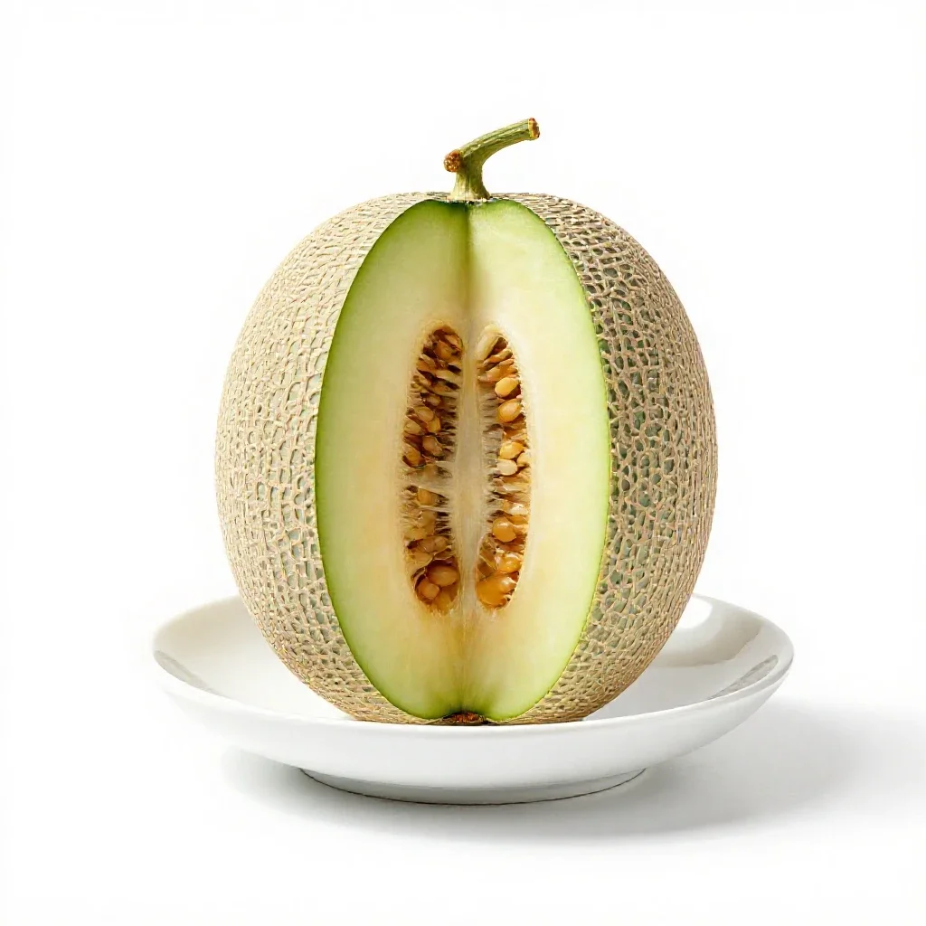 Cantaloup isolated on a white background
