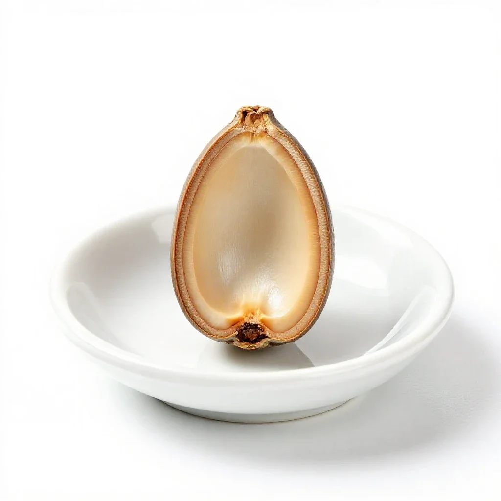 Cembra nut isolated on a white background