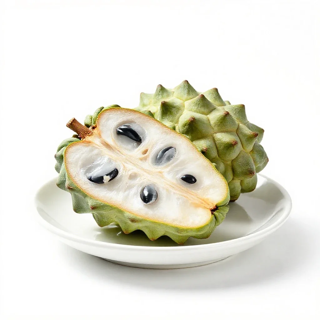 Cherimoya isolated on a white background