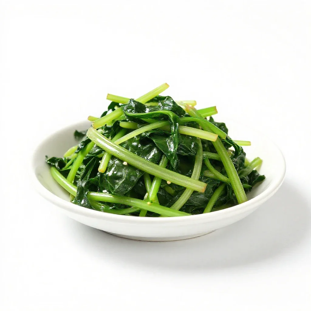 Chop-suey greens isolated on a white background