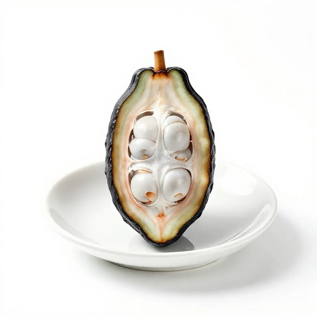 Cocoa plum isolated on a white background
