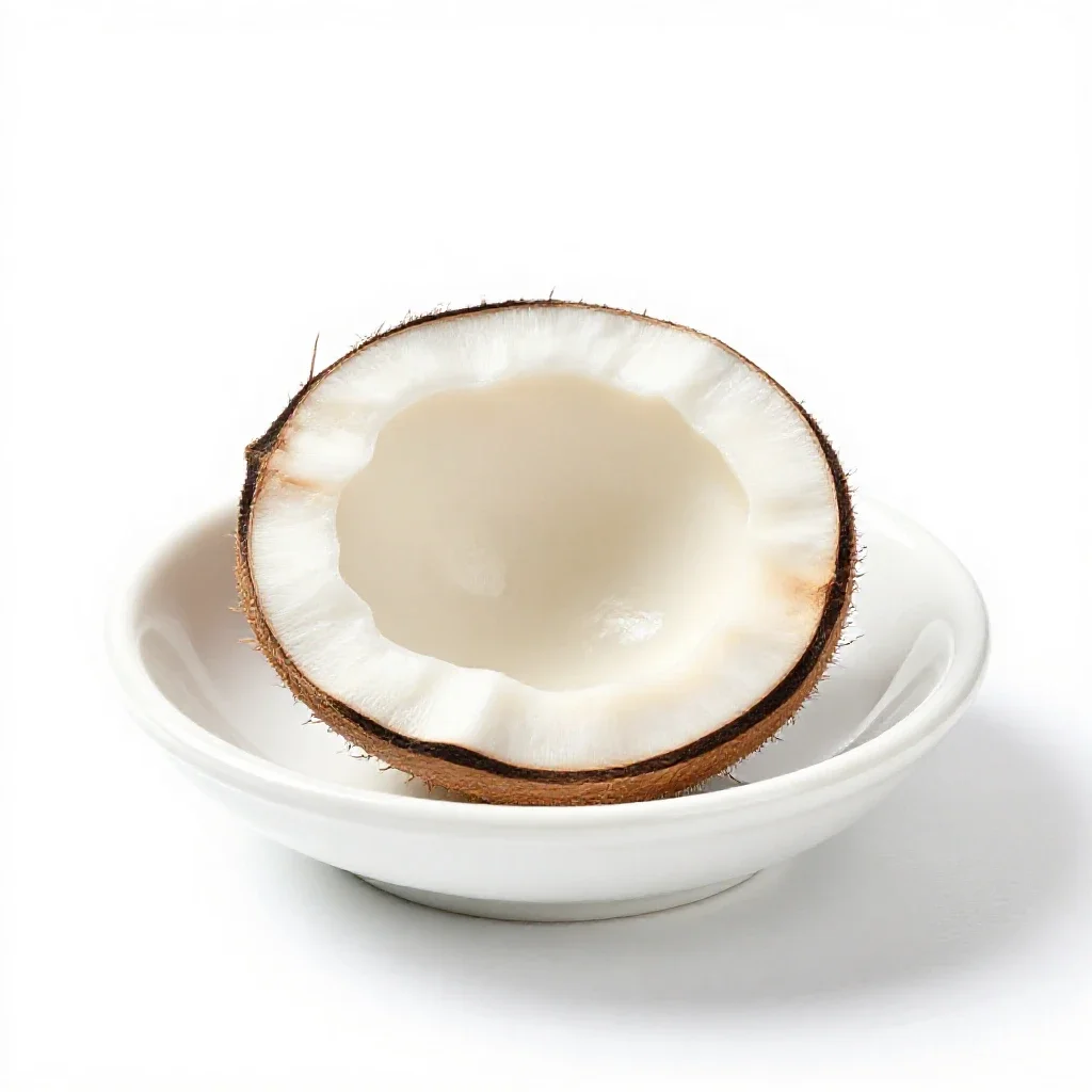 Cohune nut isolated on a white background