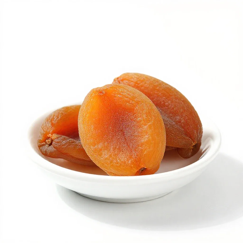 Dried apricot isolated on a white background
