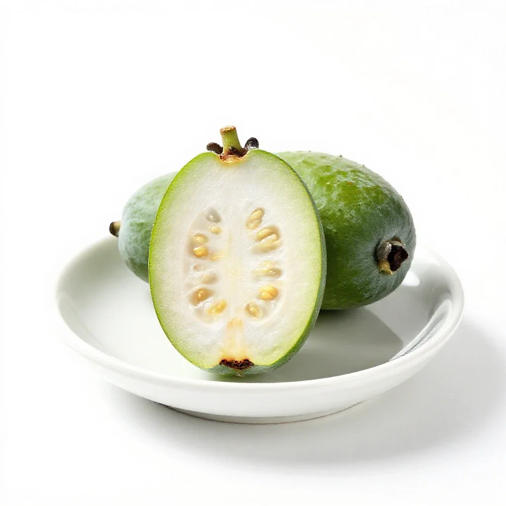 Feijoa isolated on a white background