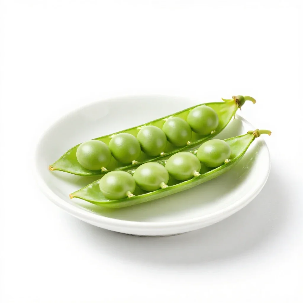 Garden pea isolated on a white background