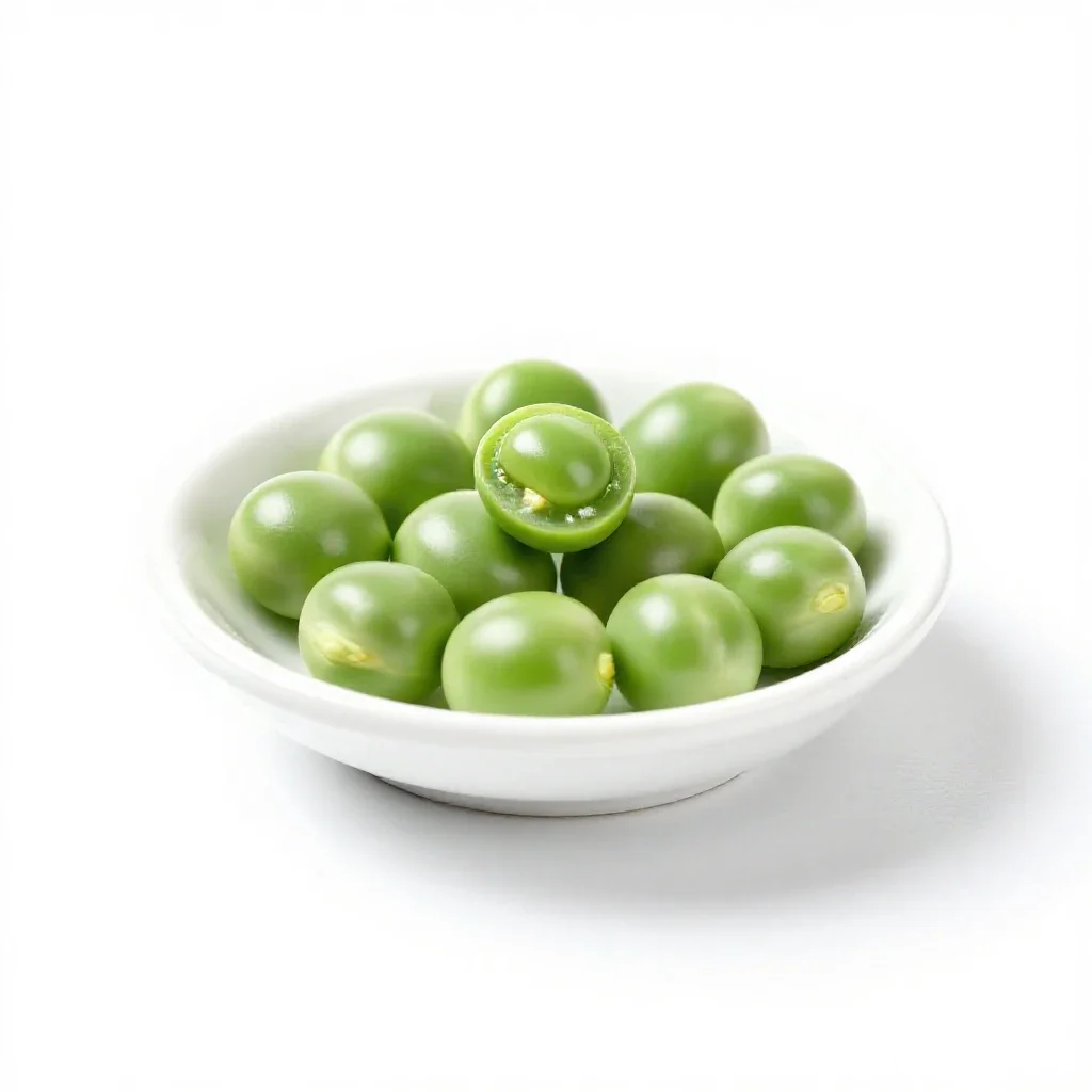 Green pea isolated on a white background