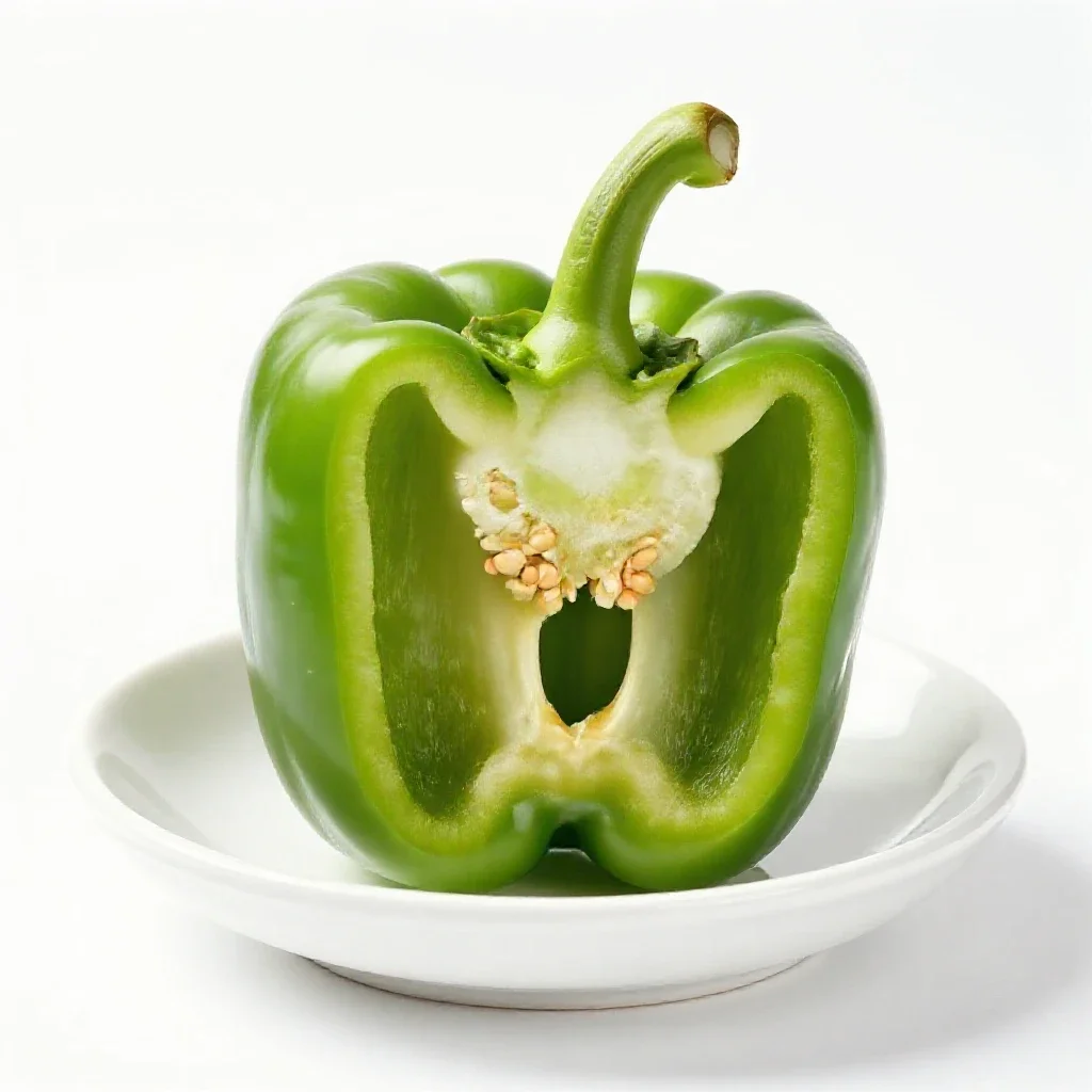 Green pepper isolated on a white background