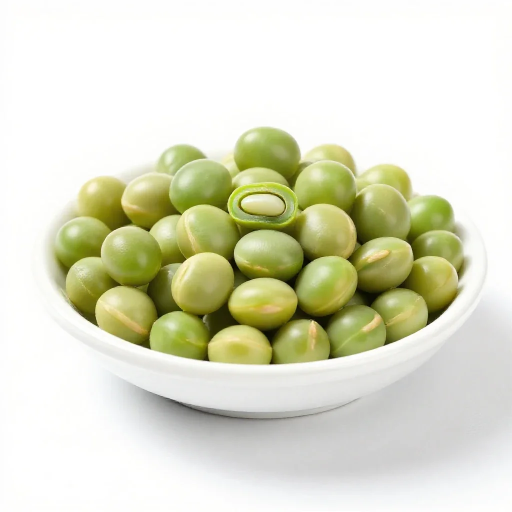 Green soybean isolated on a white background