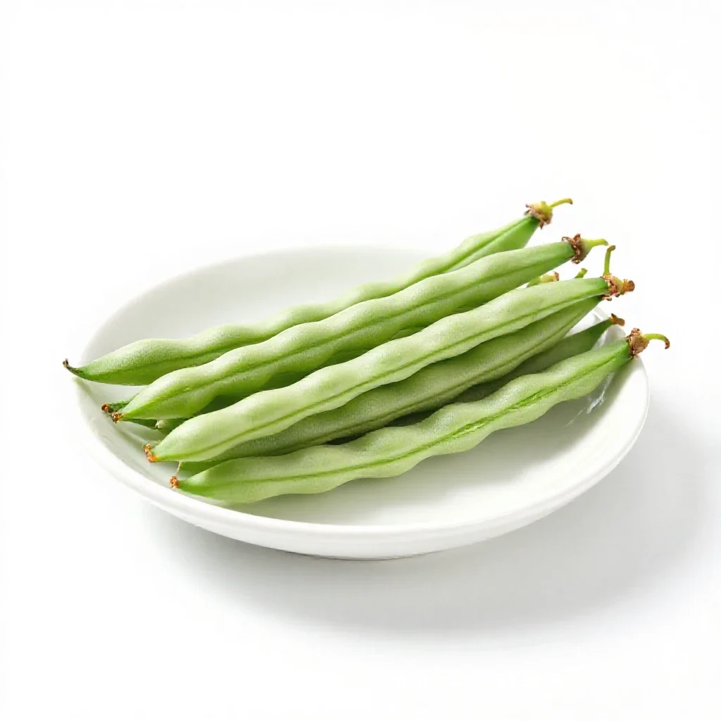 Haricot vert isolated on a white background