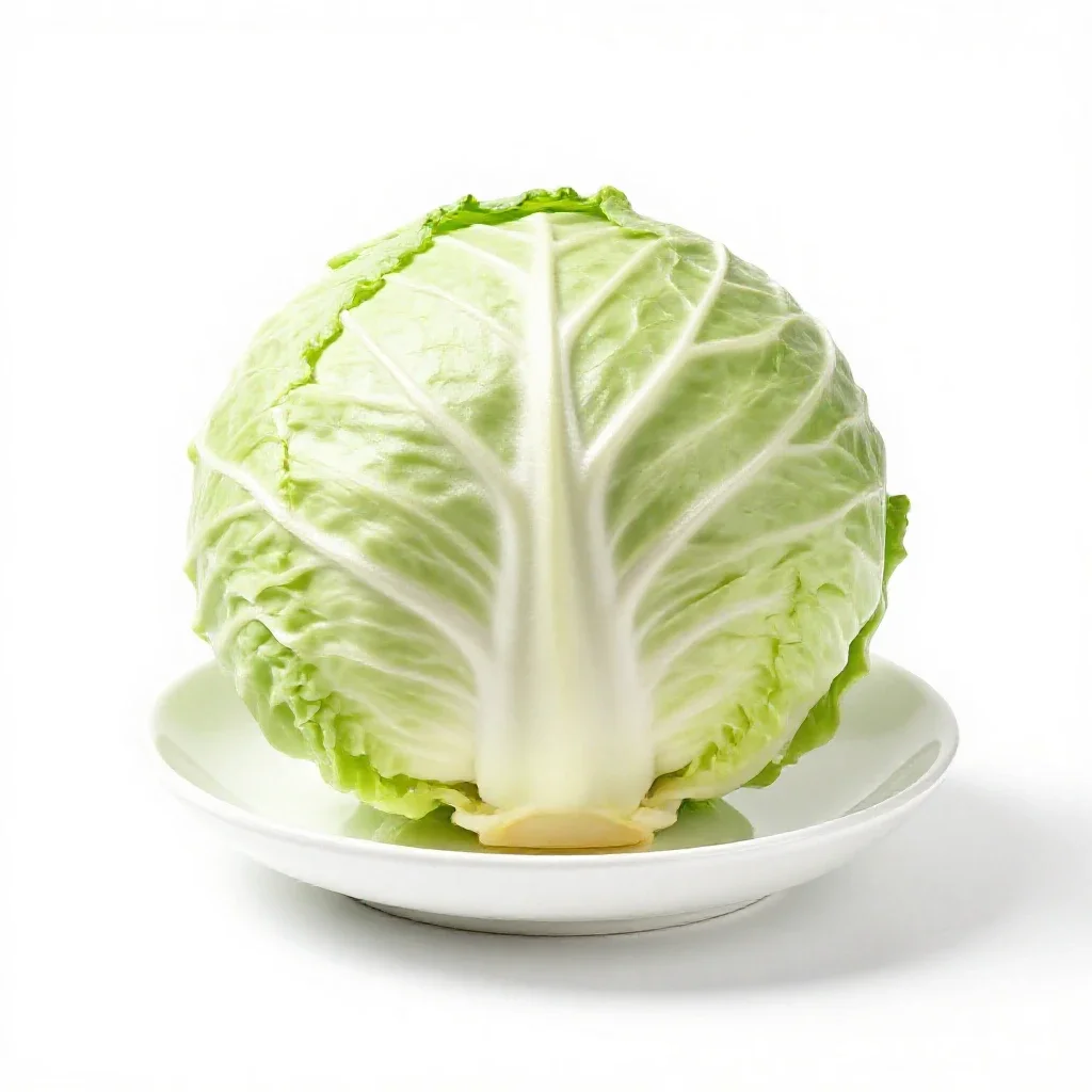 Head cabbage isolated on a white background