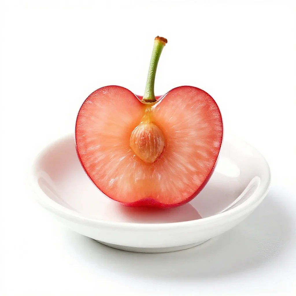 Heart cherry isolated on a white background