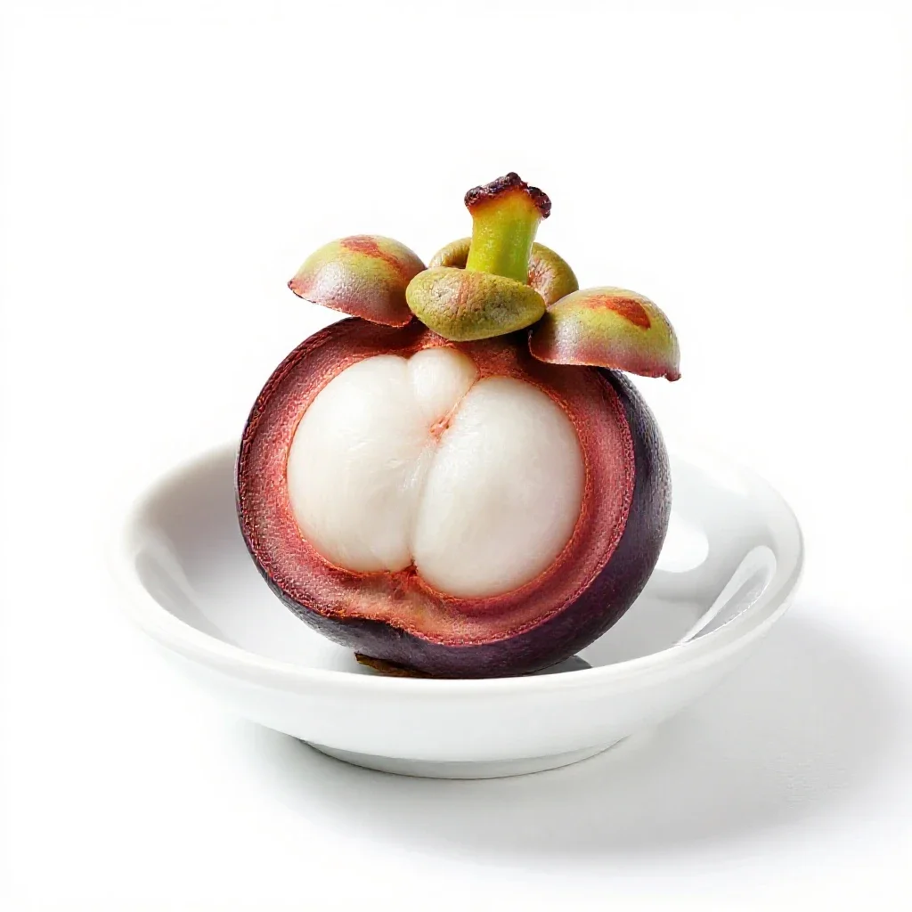 Mangosteen isolated on a white background