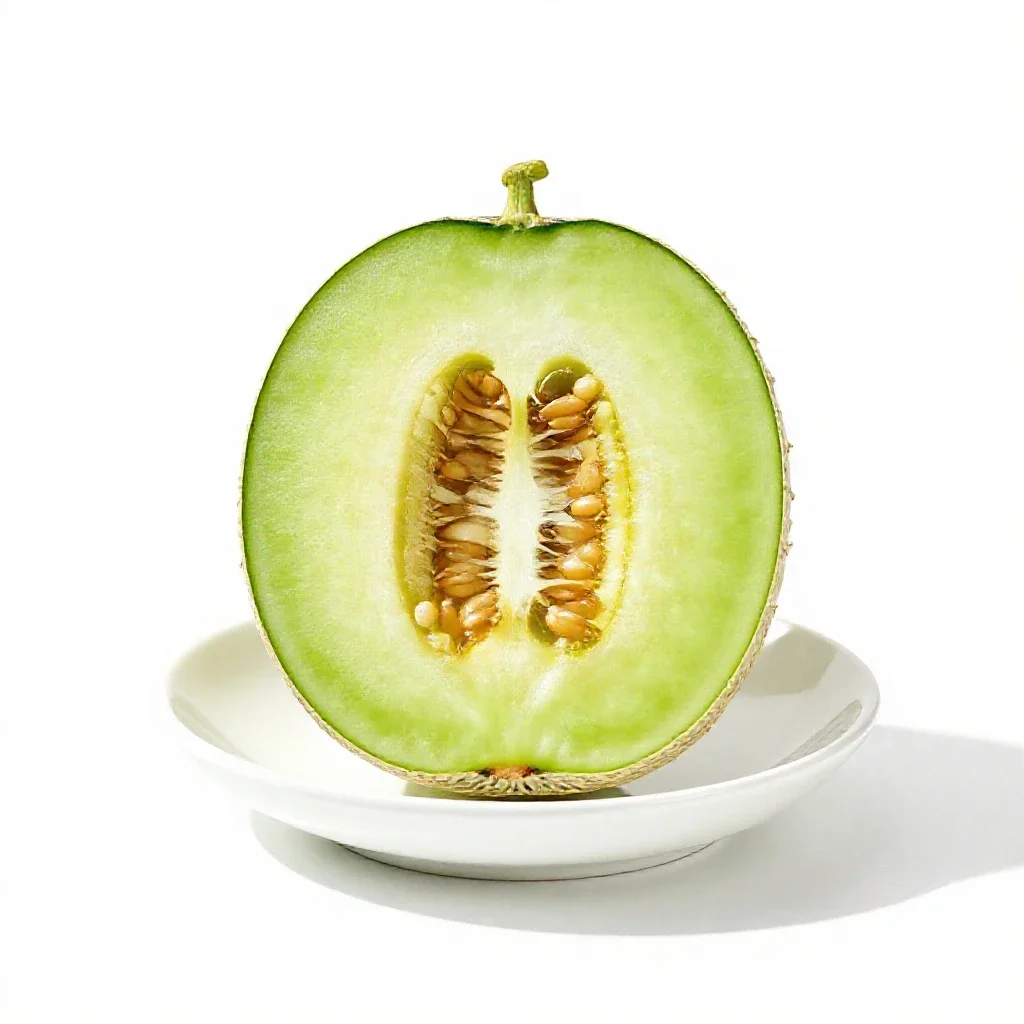 Muskmelon isolated on a white background