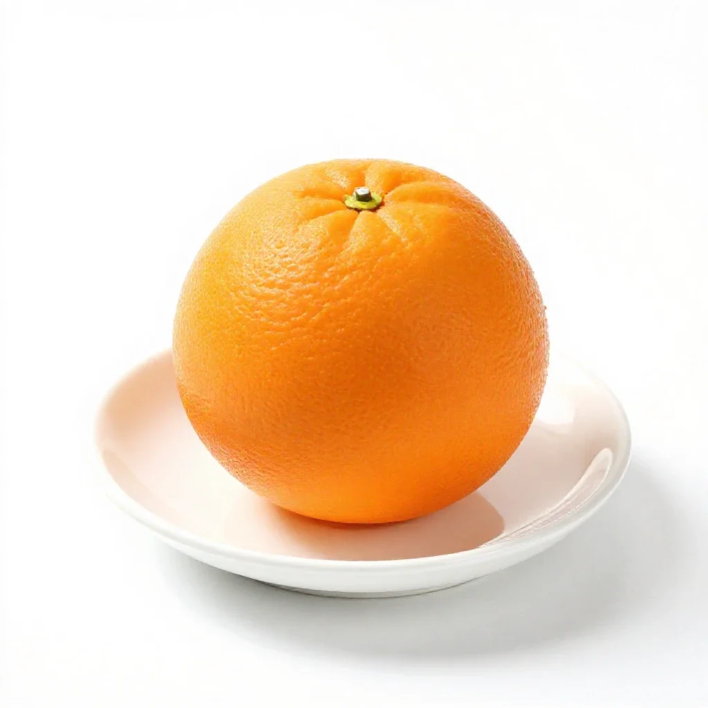 Navel orange isolated on a white background