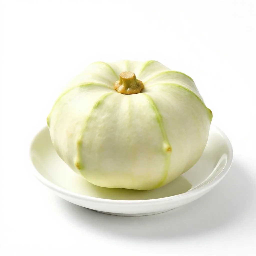 Pattypan squash isolated on a white background