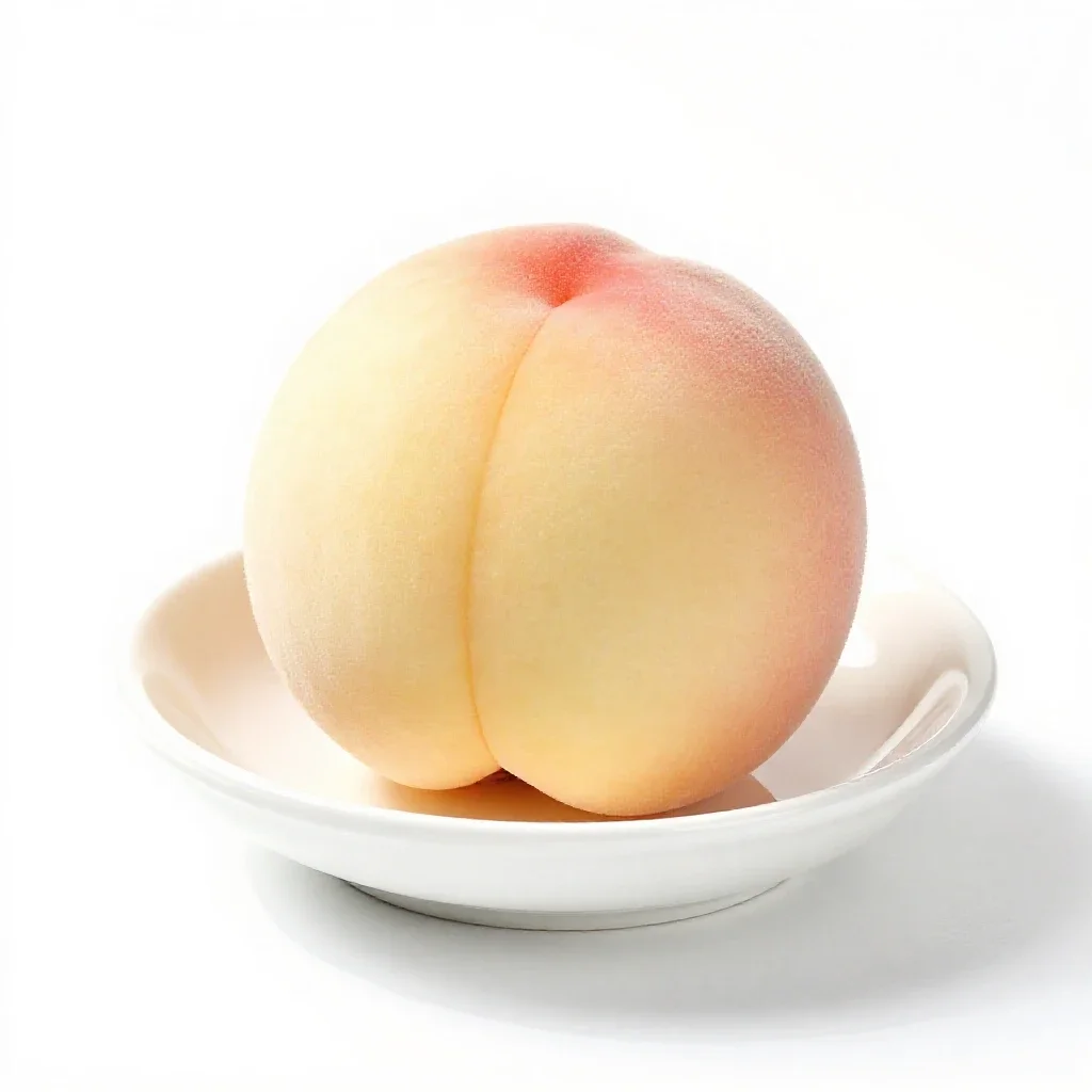 Peach isolated on a white background