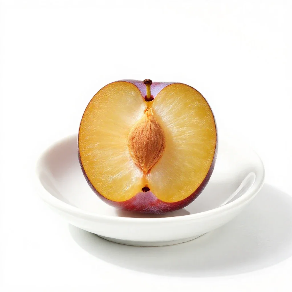 Plum isolated on a white background