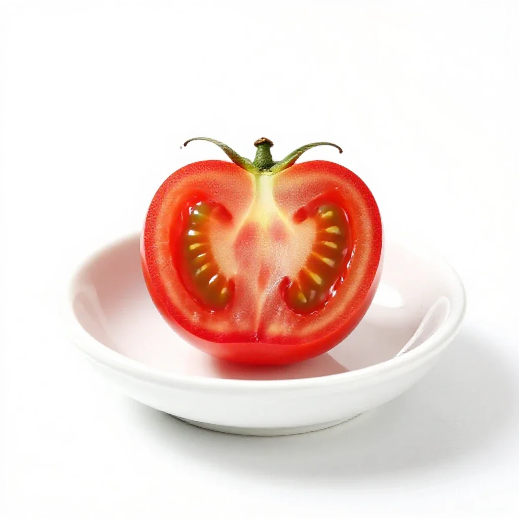 Plum tomato isolated on a white background