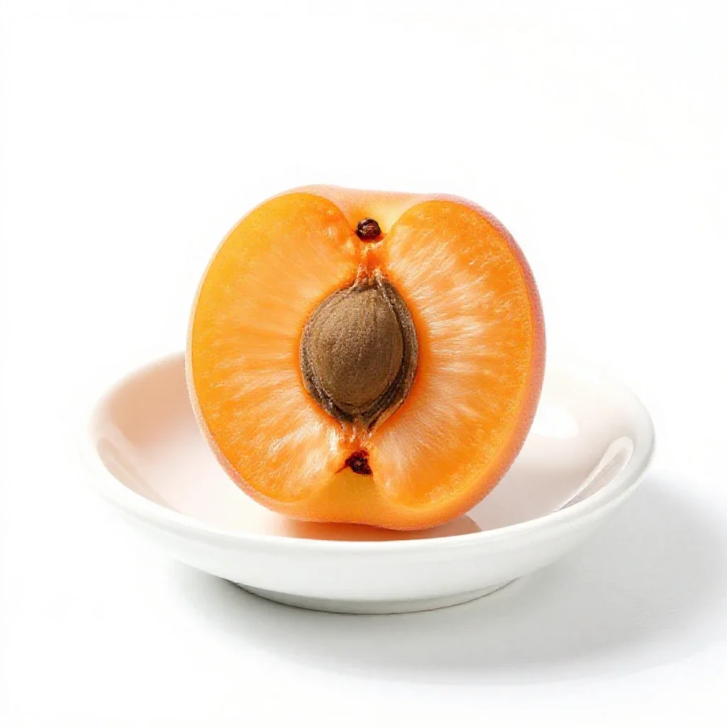 Plumcot isolated on a white background