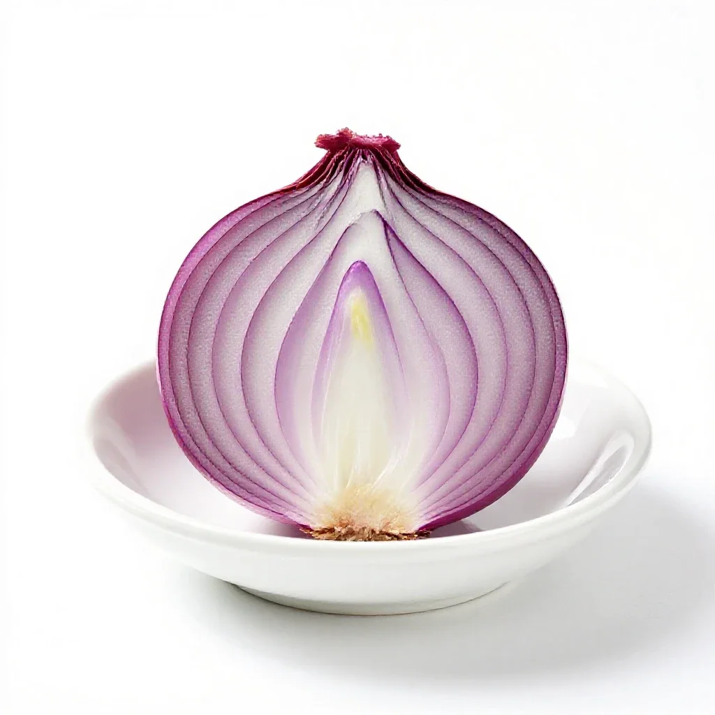 Purple onion isolated on a white background