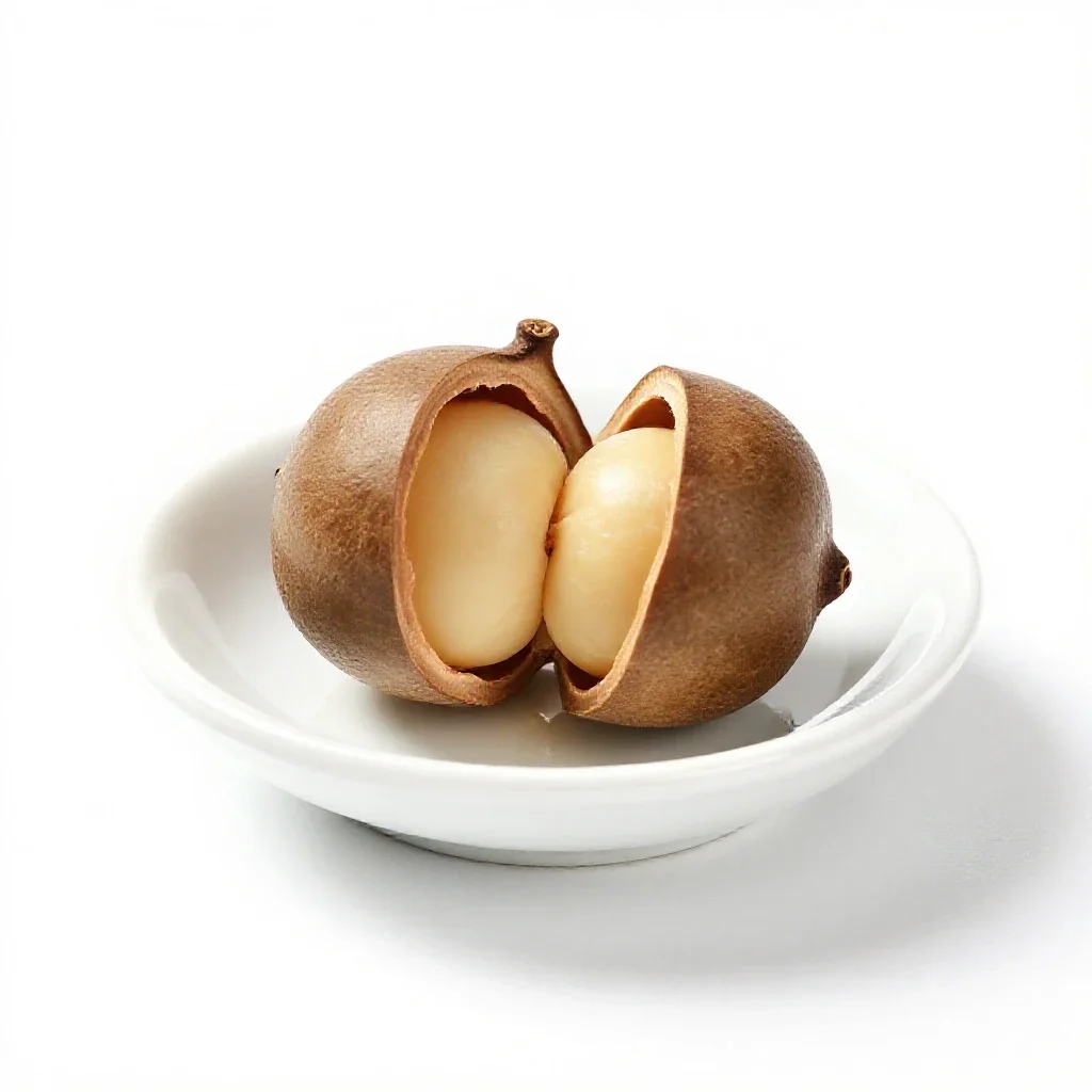 Quandong nut isolated on a white background